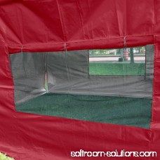 Quictent Privacy 10x15 EZ Pop Up Canopy Party Tent Gazebo 100% Waterproof with Sides and Mesh Windows Red